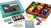 Play Food Toy Set fruit Market Color Sorting Cash Register Pretend Play Money