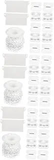 Cabilock 1 Set Vertical Blind Chain Plastic Curtain Accessories for Easy Repair Replacement Bottom Beads with Connectors for Living Bedroom Bathroom