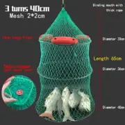 Portable Collapsible Fishing Carp Net Bag Quick Dry Folding Fish Cage Bait Trap