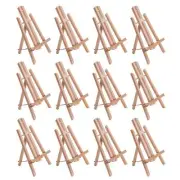 12pk 11" Small Tabletop Display Stand A-Frame Artist Easel Wood Beechwood Tripod