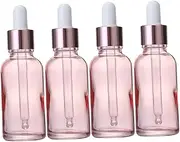 AUTSUPPL 4Pcs Glass Dropper Bottles Leakproof Essential Oil Containers for Travel Home Use for DIY Oils Colognes Perfumes Design