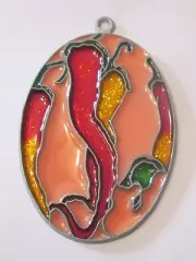 CHILI PEPPER SUNCATCHERS (KITCHEN FOOD RELATED SUNCATCHERS)