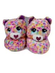 Girls' Build A Bear Workshop Leopard Confetti Slipper shoe Size Small 10/11 Kids