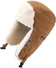 [SHERCHPRY] Warm Pilot Cap Riding Protective Hat Cotton Men and Women, As Shown, 18 Years