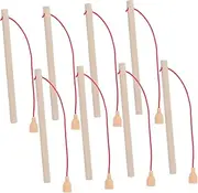 Sosoport 8pcs Set Fishing Rod Set Montessori Wooden Fishing Game for Safe and Engaging Sensory Play for Learning Activities