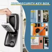 12 Digit Combination Lock Box Wall Mount Security Safe Large 5 Key Waterproof