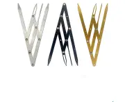 Stainless Steel Ratio Calipers Makeup Eyebrow Measure black