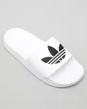 [Adidas] Adidas Women's Adilette Lite Slides Sandals in Ftwhite/Coreblack Size 8 8 Ftwhite/Coreblack