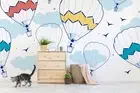 3D Colorful Hot Air Balloon Wallpaper Wall Mural Peel and Stick Wallpaper 56