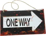 PAMINGONO Delicate Wooden Hanging Decor Wall Plaque Rustic One Way Sign for Home Restaurant Wall Art Durable Material Easy Installation