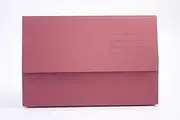 Exacompta Guildhall Plain Document Wallet, 34.5 x 24.5 cm, 250 GSM - Red, Pack 10