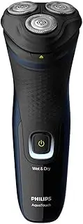 PHILIPS Shaver 1300, Series 1000 Wet & Dry Cordless Electric Shaver with Pop-Up Trimmer and ComfortCut Blades, 1hr Full Charge, Adriatic Blue, S1323/41