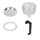 Premium Espresso Coffee Moka Pot Replacement Parts Handle Seal Funnel Filter