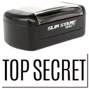 Slim Pre-Inked Top Secret Stamp Size 1/2" Tall x 1-1/2" Wide