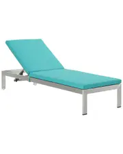 Modway Shore Outdoor Patio Aluminum Chaise With Cushions
