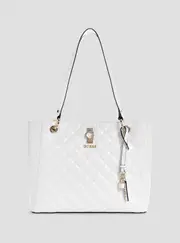 GUESS Women's White Bessey Noel Tote Bag
