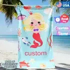 Personalized Custom Princess Beach Towels Luxury Bath Sheet Extra Large 30 x 60