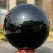 100MM Black Shungite Sphere Large Crystal Ball EMF Home Protection Detox Crystal