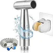 Akamino Upgrade Bidet Sprayer for Toilet, Stainless Steel Handheld Bidet Toilet Attachment Sprayer Cloth Diaper Sprayer with Bidet Retractable Spring Hose for Feminine Wash - Free Mounting Bracket