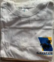 CLASSIC VINTAGE GOSFORD GOLD CUP SOUVINER WHITE T-SHIRT SIZE L IN ORIGNAL BAG