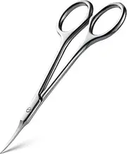 BEZOX Extra Fine Curved Cuticle Scissors, Super Thin Cuticle Scissors for Skin Care, Professional Manicure Small Skin Scissors, Stainless Steel Cuticle Cutter, 1 Piece
