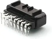 1-20 Sets 16 Pin Male Female 2.3mm Series Automotive Waterproof Plug Wire Cable Harness Connector Socket FW-C-E16F-B FP-C-R16M(Male needle bent,20 sets)