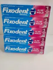 Fixodent Complete Original Denture Adhesive Cream 2.4 oz- 5 Packs
