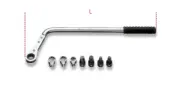 Beta Tools 1477K/7 Bent Reversible Ratchet Wrench + 7 Bits 014770051