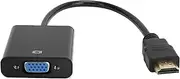 Portable HD Multimedia Interface to VGA Adapter Converter Cable, Mini HDMI to VGA Adapter Compatible with Computer, Desktop, Laptop, PC, Monitor, Projector, HDTV(Black)