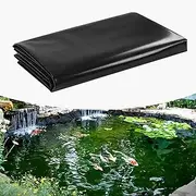 Outdoor Pond Lining 6x12m 7x8m 7x10m 7x12m 8x10m 8x12m 10x10m 10x12m 10x15m Underlayment Foldable HDPE Pond Liner for Garden Streams Fountains Waterfall(5x6m(16.4x19.7ft))