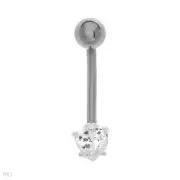 Pretty heart Body Ring With CZ Crafted in 925 Sterling Silver