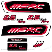 Fits Mercury 2.5 Liter EFI Racing Decal Kit - Custom Red