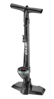 Beto Echo Plastic Barrel Floor Pump W/Gauge, Presta/ Schraeder