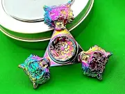 Tiger Rainbow Fidget Spinner Toy all Metal Kids Adults Boys Girls ADHD Focus EDC