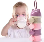 Jeruytgh Travel Formula Dispenser | Portable Multi-Tier Storage Container for Milk Powder | Tiered Formula Boxes Stackable Organizer for Children, Parents