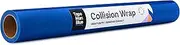 Crash/Collision Wrap, 36 inch x 100 feet, Blue Collision Wrap for Damaged Vehicles & Car Windows, Self Adhesive Broken Window Cover for Cars, Clean Removal Automotive Wreck Wrap Film, Made in America