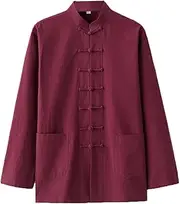 [ZKQP] Cotton Linen Tang Suit Kung Fu Jacket Long Sleeve Men's Shirt - Chinese Traditional Clothing