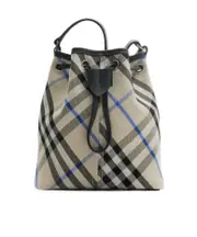 Burberry Mini Checked Drawstring Bucket bag One size lichen color