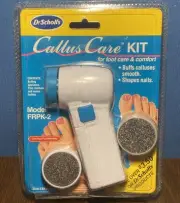 VINTAGE Dr Scholls Callus Care Kit - Battery Powered Hand Tool Model FRPK-2, NOS