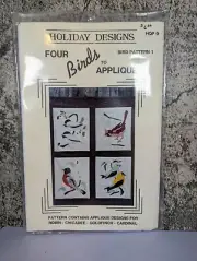 Vintage Applique Patterns Birds Donna Poster Four Birds Quilt HOP 9 Quilting