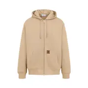 [Carhartt Wip] Carhartt Wip-Dusty H Brown Cotton Hooded Eldon Sweat Jacket-Uomo M STAND