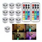 Small Submersible LED Lights Mini Waterproof Tea Light Multicolor Fish Tank Lamp