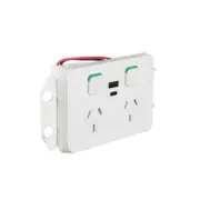 Clipsal by Schneider Electric Clipsal Iconic 3025USBAC-VW | Twin Socket Switche