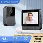 1080P HD Doorbell 2.4G Wireless Video Intercom Security Door Camera 4.3" Monitor