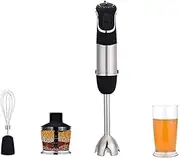 Hand Blender, Smart Stick 800W, 4-in-1, Heaviest Duty Copper Motor Immersion Blender, Titanium Steel Blades, Whisk, Beaker/Measuring Cup