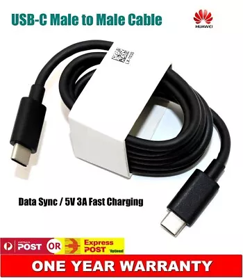 OEM Genuine USB-C Male to Male Data Sync Charger Cable Cord For Huawei Honor 10