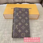 糖糖二手正品 LV BRAZZA 系列 棕色 老花 對折 直立式 16卡 男用 長夾 M66540 現貨免運