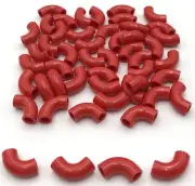 Lego 50 New Red Bricks Round 1 x 1 Stud d 90 degrees Elbow Macaroni No Stud