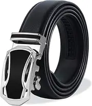 Ratchet Belt for Men, SIAELT Mens Belt—Genuine Leather Belt with Automatic Slide Buckle