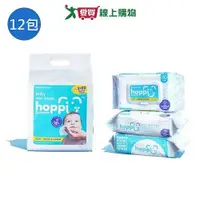 在飛比找Yahoo奇摩購物中心優惠-Hoppi純水嬰兒濕紙巾80抽x12包(箱)【愛買】